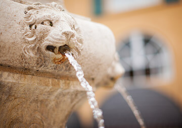 Waterfountain in front of building