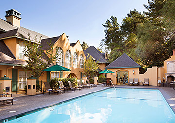 Poolside View of Hotel and Spa