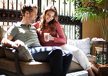 Couple Sitting on Couch